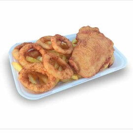 [F94] Rántott csirkemell 6db rántott hagymakarikával