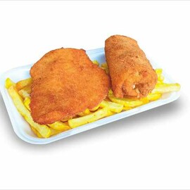 [F95] Rántott csirkemell és sonkával sajttal töltött rántott palacsinta